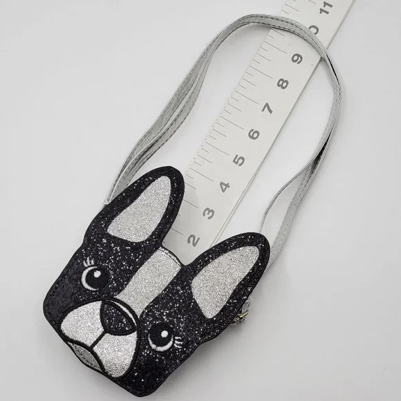 Justice Glitter Boston Terrier Mini Cross Body Bag - Picture 3 of 14
